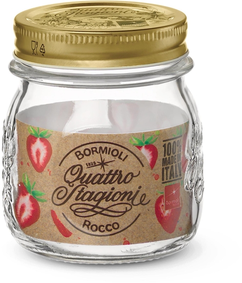 SET 4 VASI 25 CL + 
4 CAPSULE 70 MM 'QUATTRO STAGIONI - BORMIOLI ROCCO'