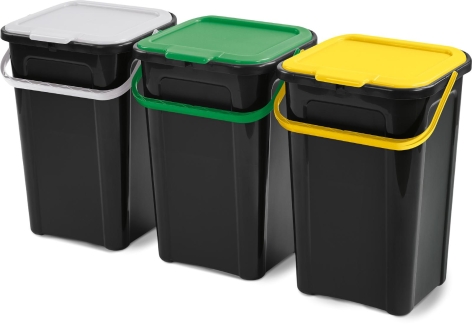 SET 3 PATTUMIERE 45 L CON MANICO