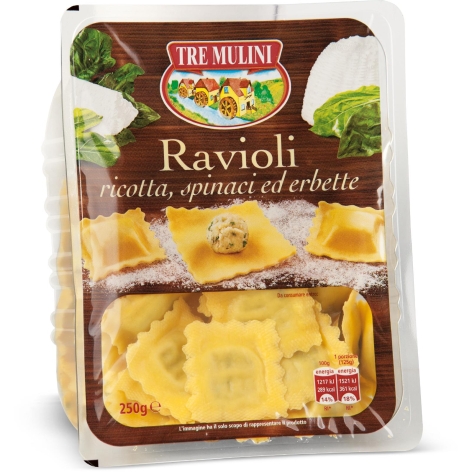 RAVIOLI RICOTTA, 
SPINACI ED ERBETTE