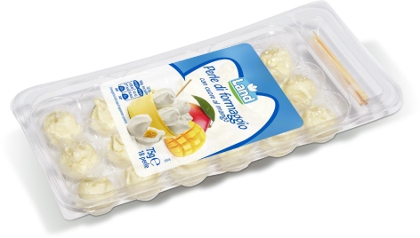 PERLE DI FORMAGGIO CON CUORE AL MANGO