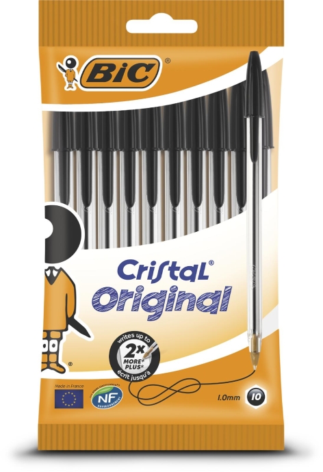 SET 10 PENNE CRISTAL/
PENNA QUATTRO COLORI 'BIC'