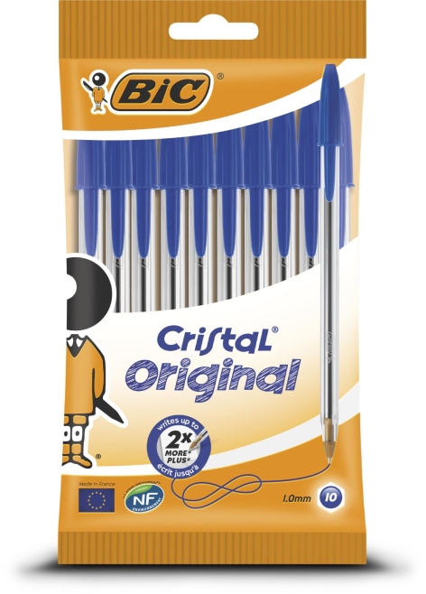 SET 10 PENNE CRISTAL/
PENNA QUATTRO COLORI 'BIC'