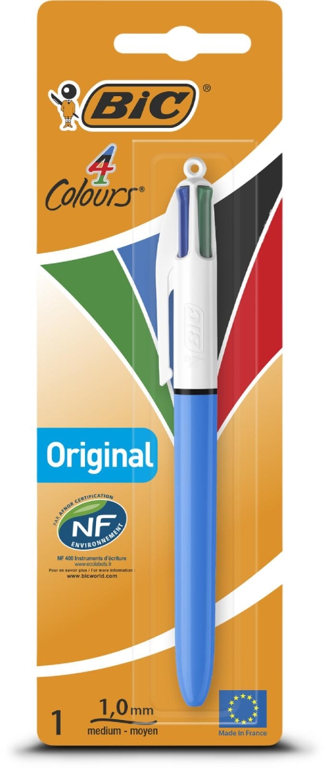 SET 10 PENNE CRISTAL/
PENNA QUATTRO COLORI 'BIC'