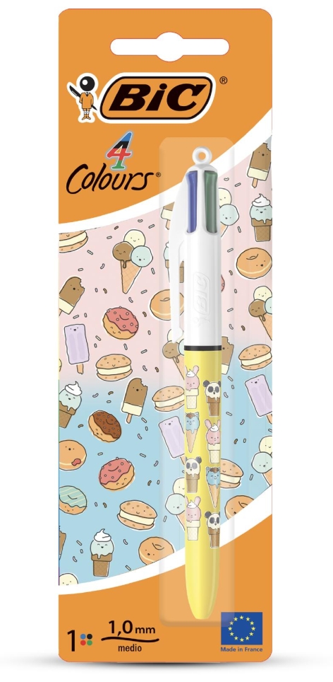 SET 10 PENNE CRISTAL/
PENNA QUATTRO COLORI 'BIC'