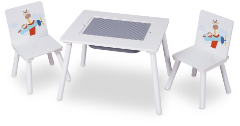 TAVOLO CONTENITORE CON 2 SEDIE