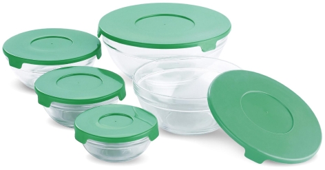 COLTELLO CHEF 20CM/ COLTELLO PANE 20CM/ COLTELLO ARROSTO 20CM/ COLTELLO SANTOKU 17,5CM/ SET 5 CONTENITORI CON COPERCHIO