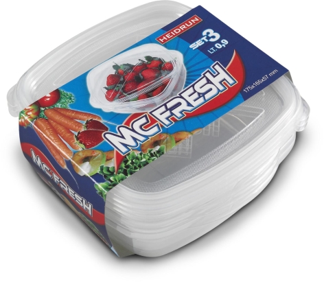 SET 3 CONTENITORI IN PLASTICA 'MC FRESH'