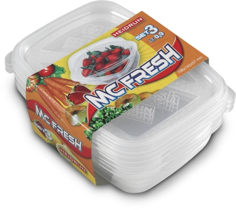 SET 3 CONTENITORI IN PLASTICA 'MC FRESH'