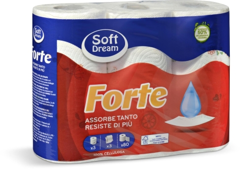 ASCIUGATUTTO FORTE, 3 ROTOLI, 
3 VELI, 
80 STRAPPI