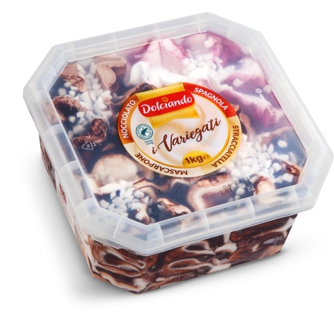 VASCHETTE GELATO I VARIEGATI SPAGNOLA/ STRACCATELLA/ MASCARPONE/ NOCCIOLATO