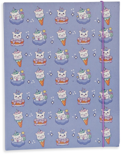 CARTELLA CON ELASTICO DORSO 1 CM KAWAII