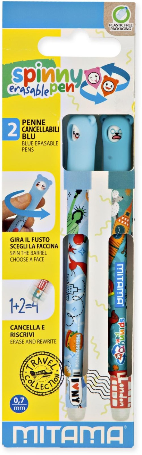 SET 2 PENNE CANCELLABILI 'MITAMA SPINNY PEN TRAVEL COLLECTION'
