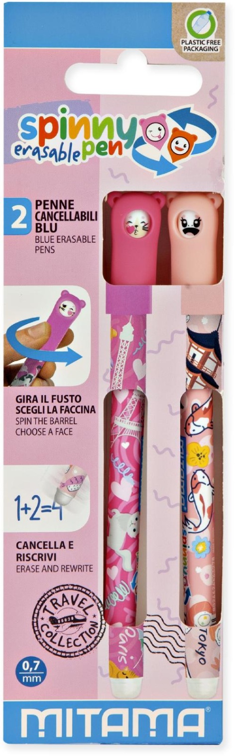 SET 2 PENNE CANCELLABILI 'MITAMA SPINNY PEN TRAVEL COLLECTION'