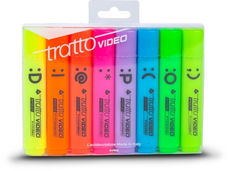 SET 24 PASTELLI COLORATI 'GIOTTO SMILE' / SET 8 EVIDENZIATORI 'TRATTO VIDEO EMOTIONS'
