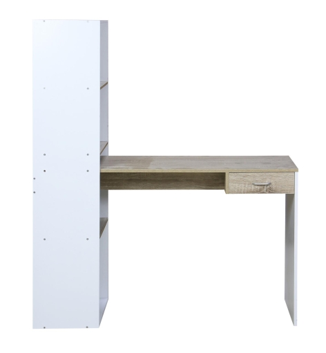 Scrivania con libreria laterale e 4 ripiani