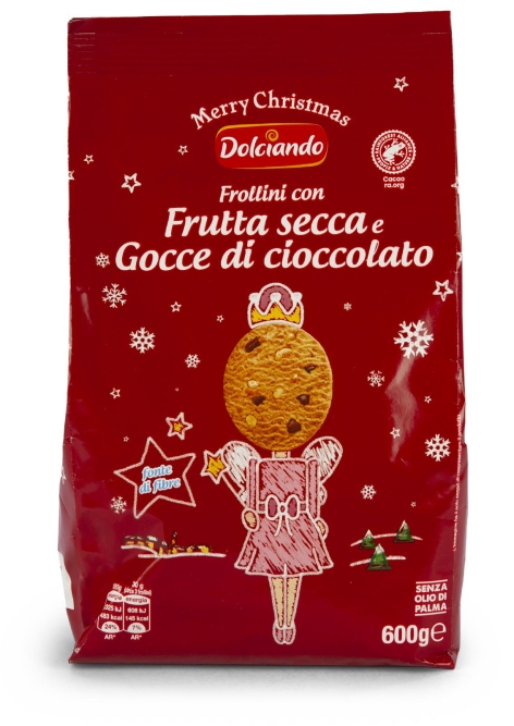 FROLLINI CON FRUTTA SECCA E GOCCE DI CIOCCOLATO