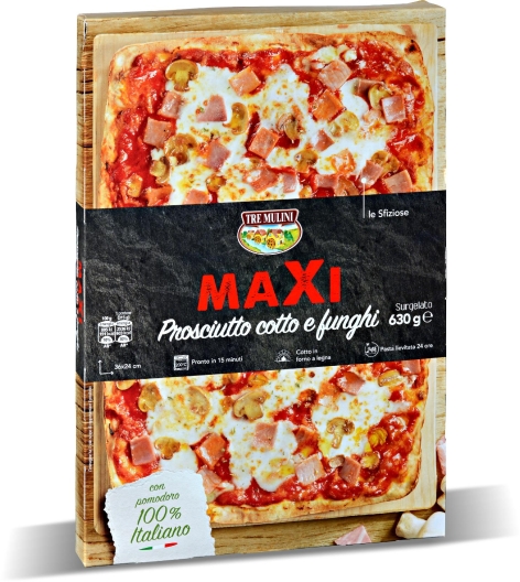 PIZZA MAXI PROSCIUTTO COTTO E FUNGHI