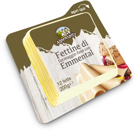 FETTINE DI FORMAGGIO FUSO CON  EMMENTAL