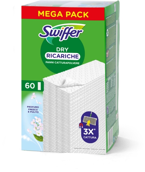 'SWIFFER' CATTURAPOLVERE RICARICA 60 PANNI/RICARICA 14 PIUMINI