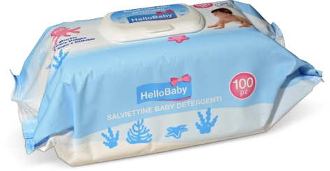SALVIETTE BABY DETERGENTI,
100 pz