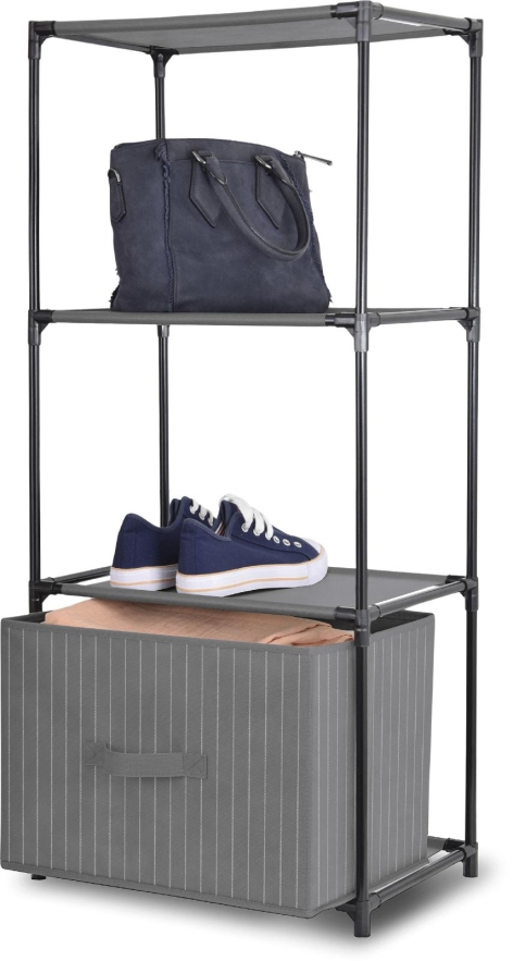 SCAFFALE A 3 RIPIANI 
CON CASSETTO