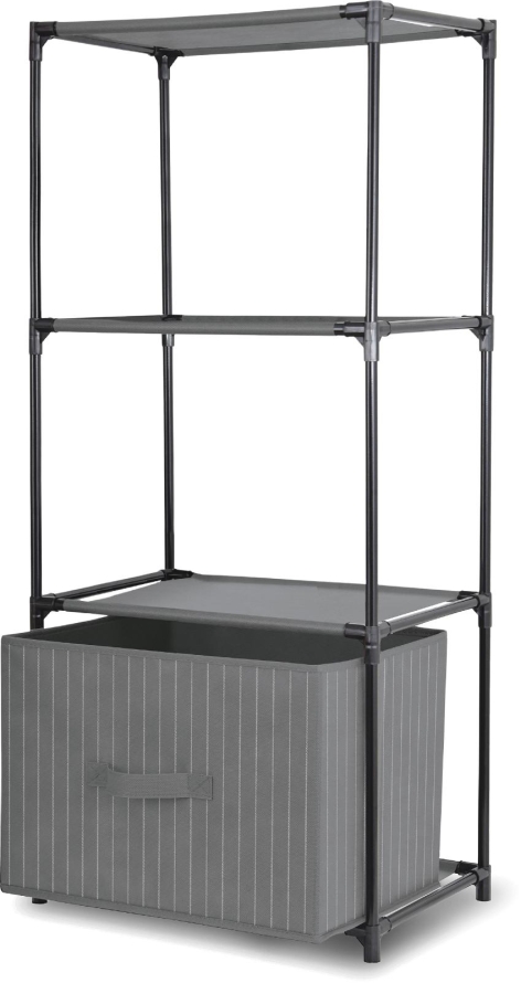 SCAFFALE A 3 RIPIANI 
CON CASSETTO