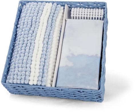 SET TENDA DOCCIA CON TAPPETO E CESTINO