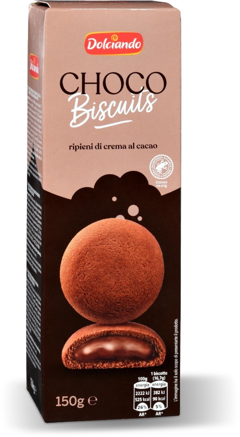BISCOTTI RIPIENI CON CREMA AL CACAO