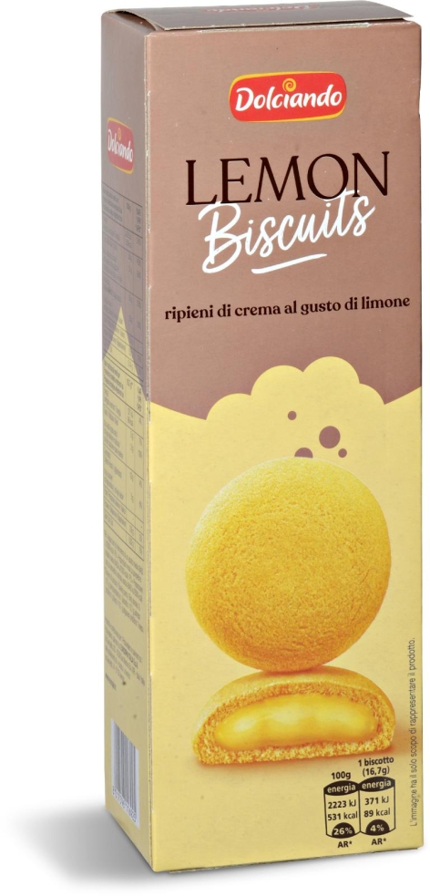 BISCOTTI RIPIENI CREMA AL GUSTO DI LIMONE