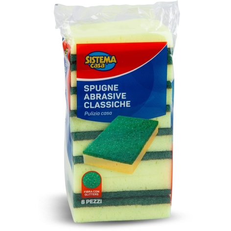 SPUGNE ABRASIVE CLASSICHE, 8 PZ