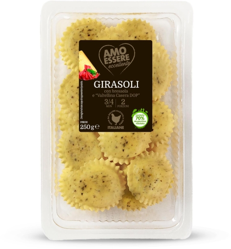 GIRASOLI CON BRESAOLA E VALTELLINA CASERA DOP