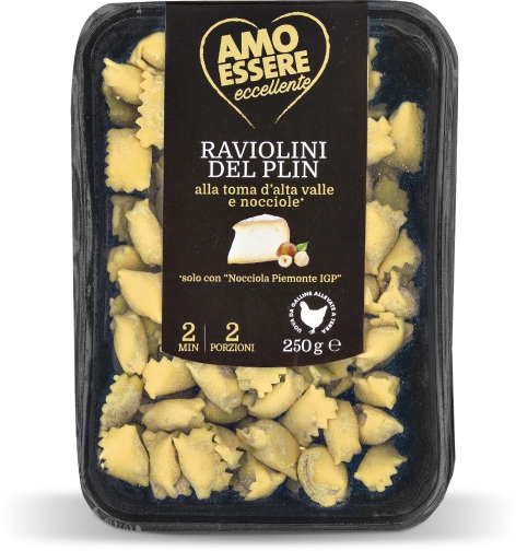 RAVIOLI DEL PLIN ALLA TOMA E NOCCIOLE