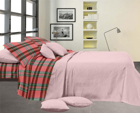 COMPLETO LETTO MATRIMONIALE IN FLANELLA