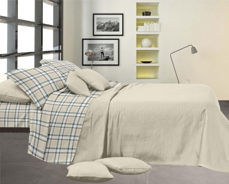 COMPLETO LETTO MATRIMONIALE IN FLANELLA