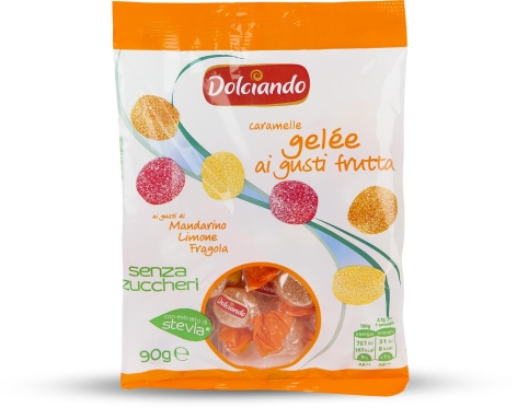 CARAMELLE GELÉE AI GUSTI FRUTTA, SENZA ZUCCHERI