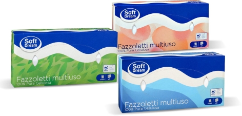 FAZZOLETTI MULTIUSO, 
3 VELI, 100 PZ