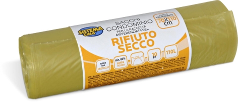 SACCHI CONDOMINIALI  
PER RIFIUTI SECCHI,
70 X 110 CM,
10 PZ