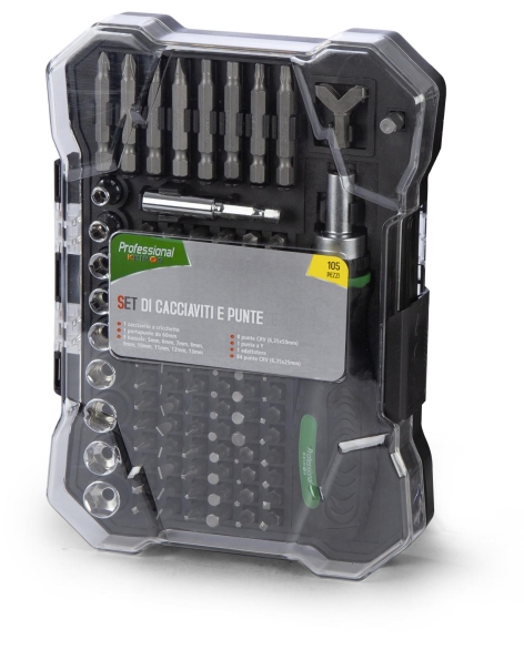 SET CACCIAVITI E PUNTE 105 PEZZI