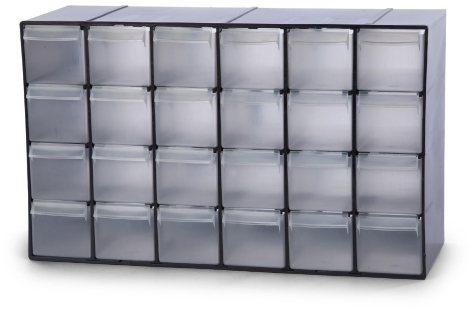 CASSETTIERA PORTAMINUTERIE DA 24 SCOMPARTIMENTI