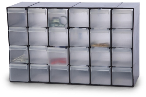 CASSETTIERA PORTAMINUTERIE DA 24 SCOMPARTIMENTI