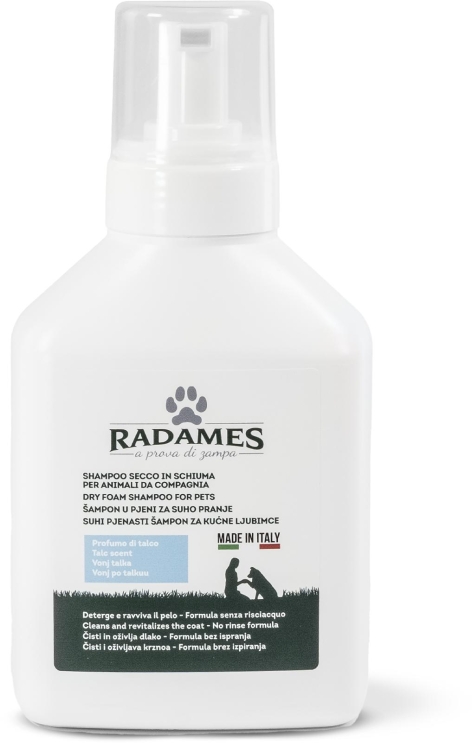 SHAMPOO SECCO IN SCHIUMA PER ANIMALI DA COMPAGNIA