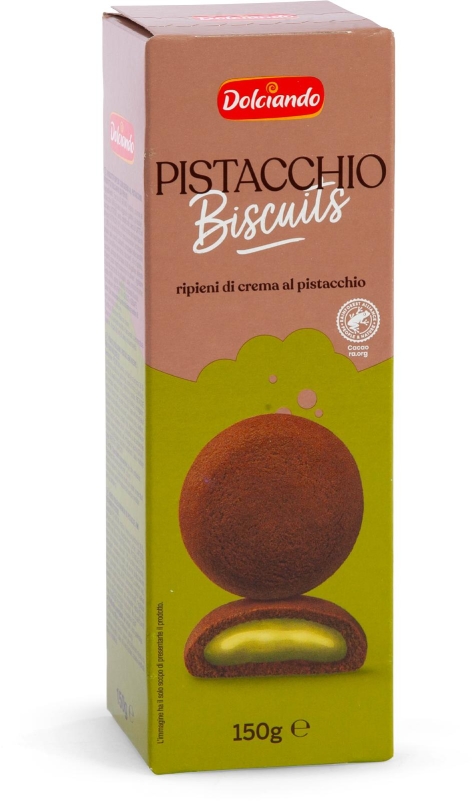 BISCOTTI RIPIENI DI CREMA AL PISTACCHIO