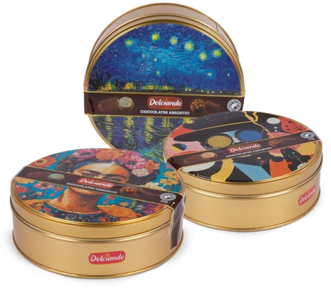 COFANETTO DI OPERE D'ARTE DI CIOCCOLATINI