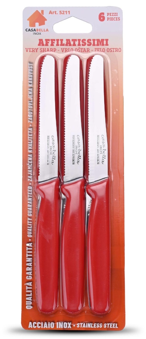 SET 6 COLTELLI DA TAVOLA INOX