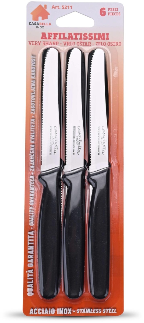 SET 6 COLTELLI DA TAVOLA INOX
