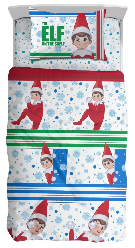 COMPLETO LETTO/COPRIPIUMINO 'ELF ON THE SHELF' / 'GRINCH'