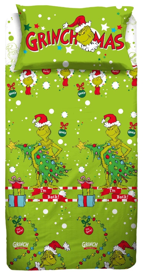 COMPLETO LETTO/COPRIPIUMINO 'ELF ON THE SHELF' / 'GRINCH'