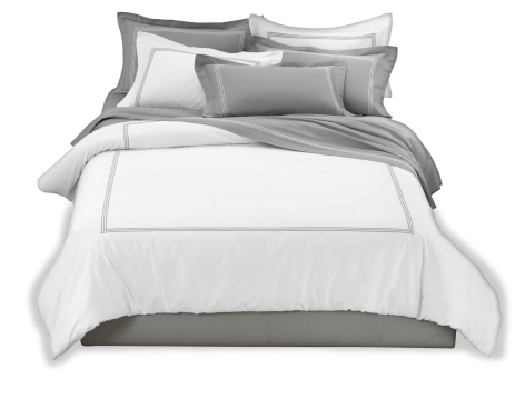 COMPLETO LETTO MATRIMONIALE 'PARAH' - BIANCO