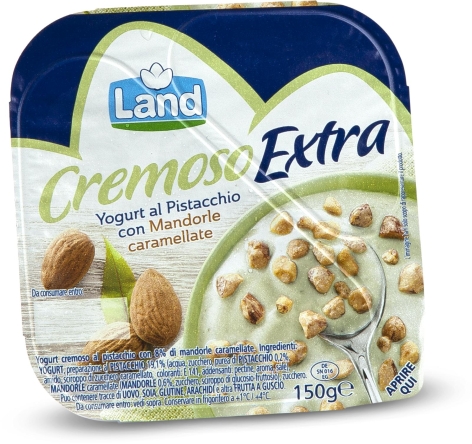 YOGURT AL PISTACCHIO CON MANDORLE CARAMELLATE