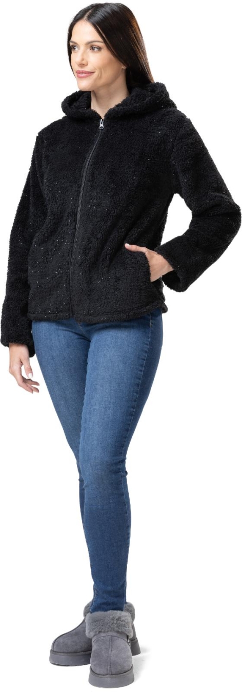 MAGLIA DONNA IN SOFT PILE CON CAPPUCCIO